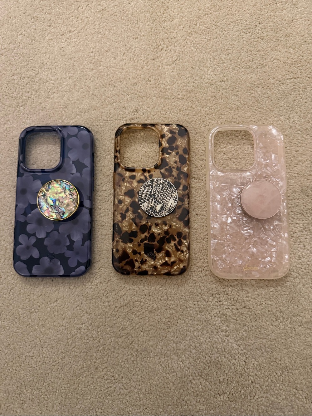 3 iPhone 14 Pro Phone Cases with Pop Sockets